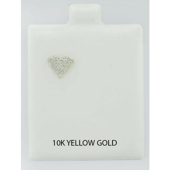 Genuine Diamonds Stud "Single" Earring 10k Yellow Gold